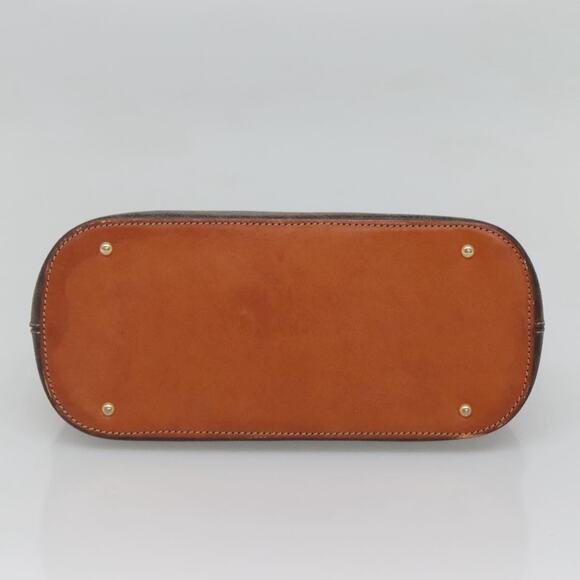 CELINE Macadam Canvas Hand Bag Pvc Leather Brown Gold - Picture 9 of 12